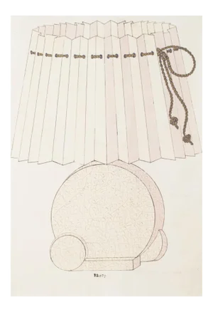 Unknown - Lamp - Original China ink and Watercolor - Late 19th Century