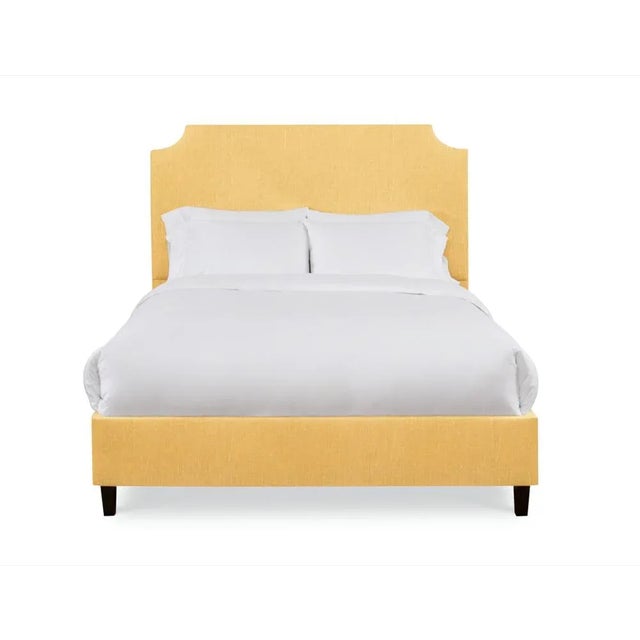 Casa Cosima Reagan Full/Double Bedframe, Mustard Linen For Sale - Image 4 of 4