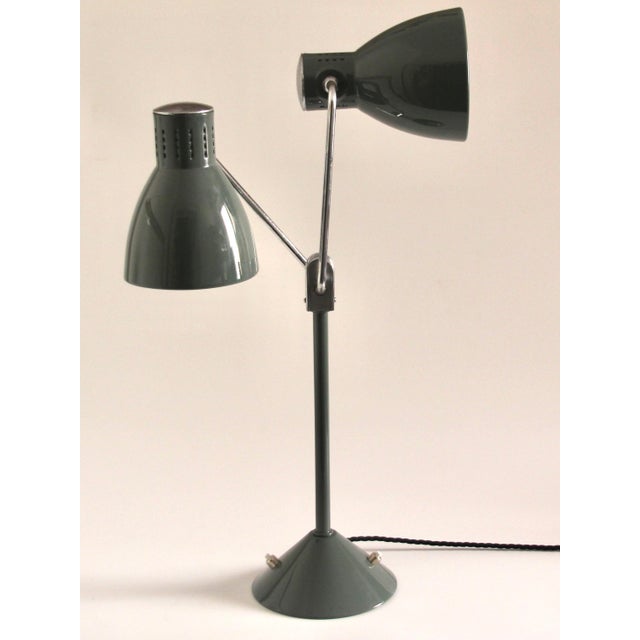 Vintage French Double-Shade Desk Lamp from Jumo, 1940s For Sale - Image 17 of 18
