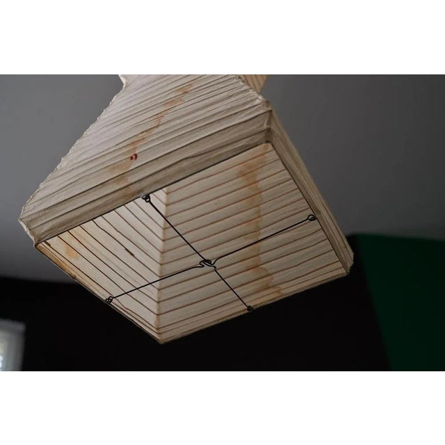 Beige Akari Series Model D Ceiling Light attributed to Isamu Noguchi for Ozeki, 1951 For Sale - Image 8 of 11