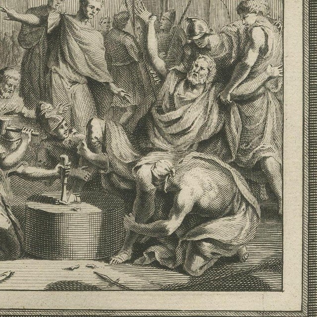 Pieter Mortier, Punishment of Adonibezek and Ehud Kills Eglon, 1700, Engraving For Sale - Image 4 of 12