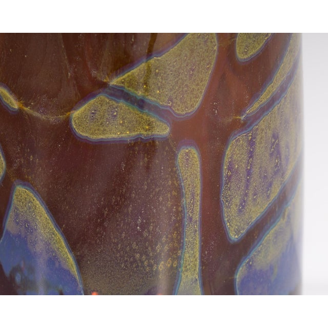 Donald Carlson Signed 1972 Art Glass Vase For Sale - Image 4 of 7