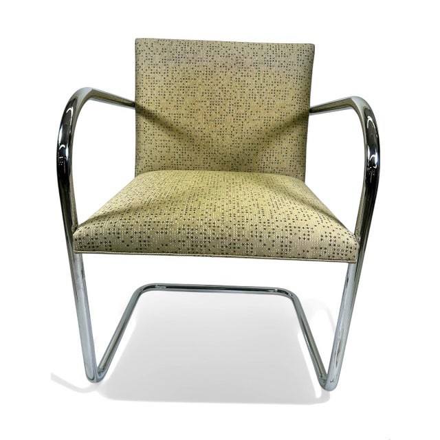 Metal Knoll Brno Chrome Tubular Chairs by Mies Van Der Rohe Armchair For Sale - Image 7 of 7