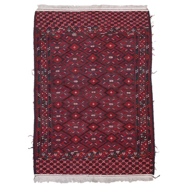 Vintage Nomadic Kilim Rug, 1940s For Sale