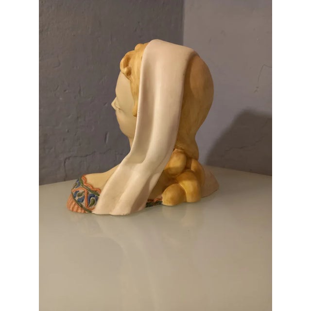 1950s Decorative Sculpture of Maiden in Glazed Ceramic by Guido Cacciapuotti, 1950s For Sale - Image 5 of 11