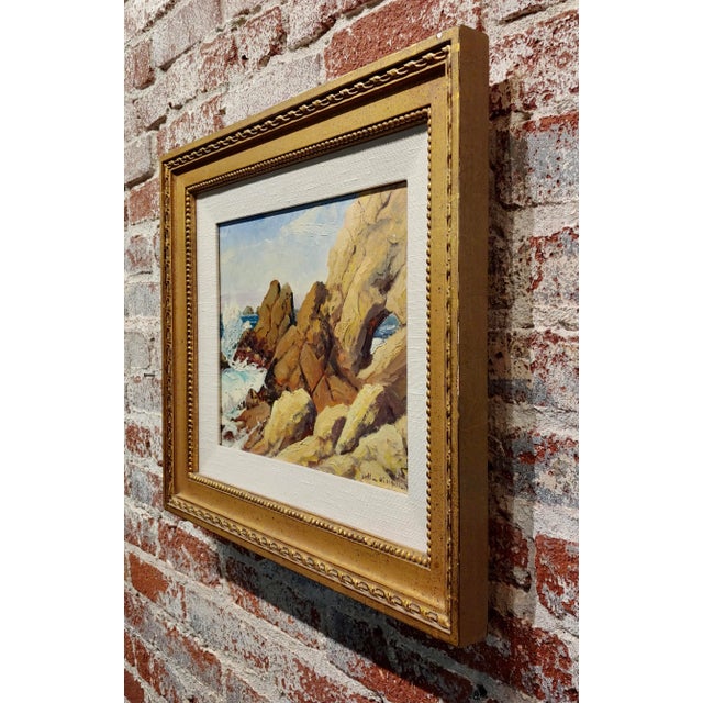 Arthur Hill Gilbert -Northern California Rocky Seascape-Oil Painting For Sale In Los Angeles - Image 6 of 9