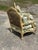 Light Yellow Vintage Cane Back Florals Chairs, a Pair For Sale - Image 8 of 10