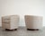 Mid 20th Century Edward Wormley for Dunbar Swivel Chairs in Mahogany and Taupe Boucle, C. 1950s For Sale - Image 5 of 9
