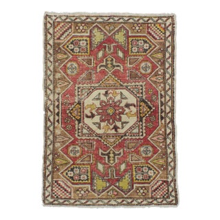 Vintage Turkish Konya Hand Knotted Rug - 3′10″ × 5′6″ For Sale