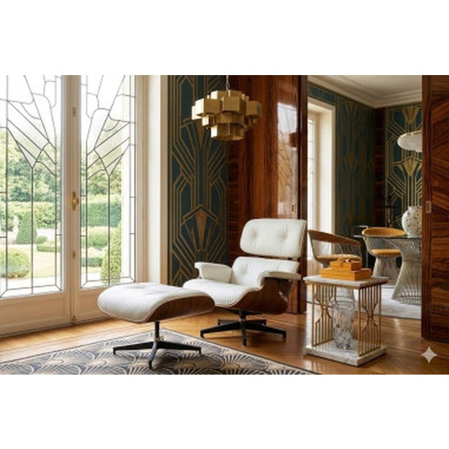 Set of Vintage Lounge Chair and Ottoman by Charles and Ray Eames, 1950s For Sale - Image 14 of 16