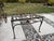 Black 1940s Salterini Mt. Vernon Wrought Iron Wheel Chair Chaise Lounge With Matching Ottoman, 2 Pieces For Sale - Image 8 of 12