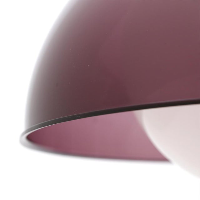 Purple Methacrylate and Glass Pendant Light, 1950s For Sale - Image 4 of 13