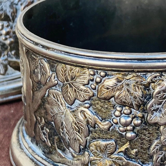 Pair of Late 20th Century Italian Silverplate Cup Holders For Sale - Image 10 of 12