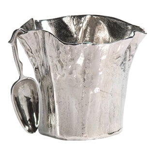 12" Diameter Cado Aluminum Ice Bucket with Scoop For Sale