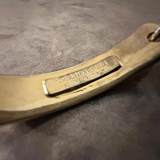 A 1990s Iconic Gilded Metal Bracelet by Emilio Pucci For Sale - Image 10 of 10