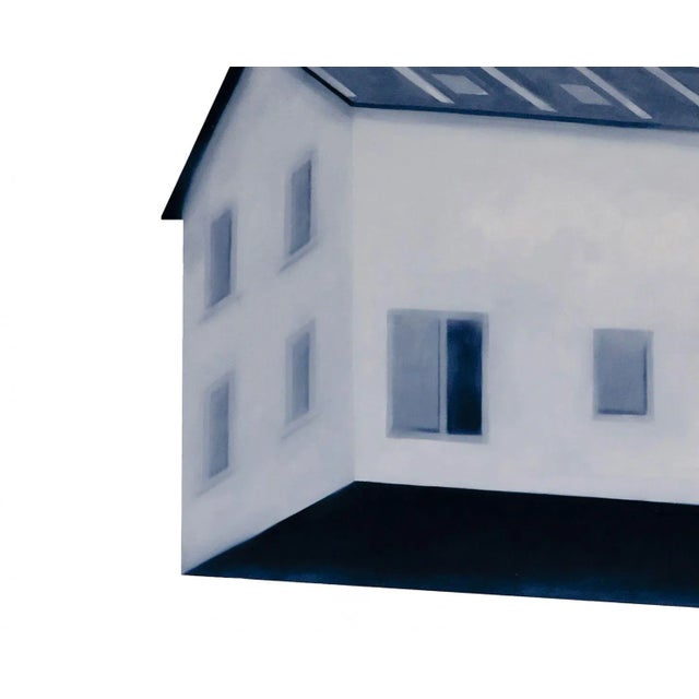 Author: Elina Alka Rikmane, House February, oil on canvas, size: 100 x 130 cm, year of 2021