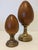 Traditional Pair of Wood and Brass Finial Sculptures by Sarreid LTD For Sale - Image 3 of 4