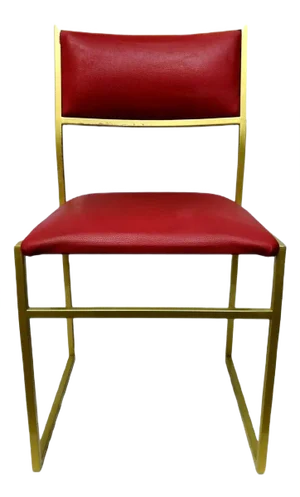 Mid-Century Burgundy Dining Chair, 1970s