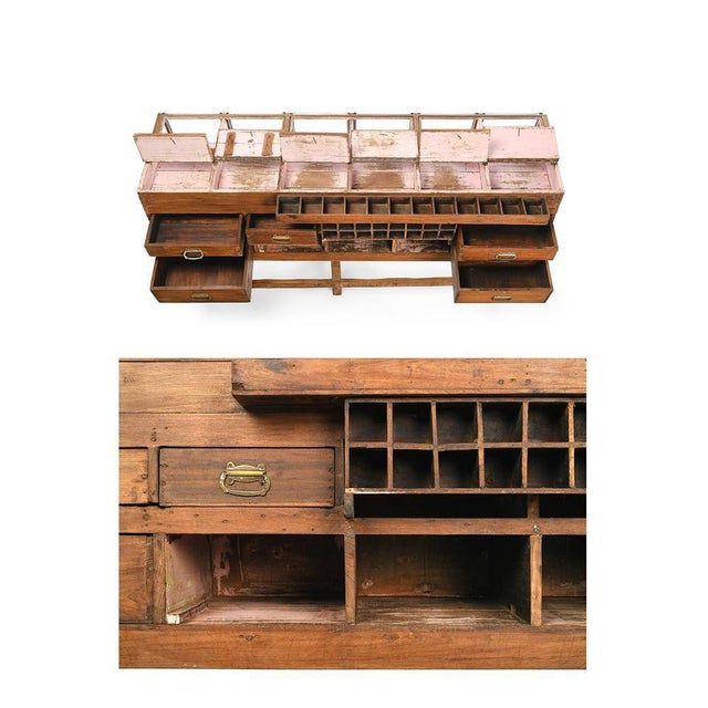 1940s Herbalist Glass Cabinet, 1940s For Sale - Image 5 of 8