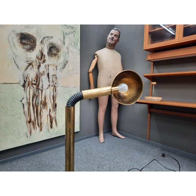 Mid-Century Modern Brass Floor Lamp from Hillebrand Lighting, 1960s For Sale - Image 4 of 9