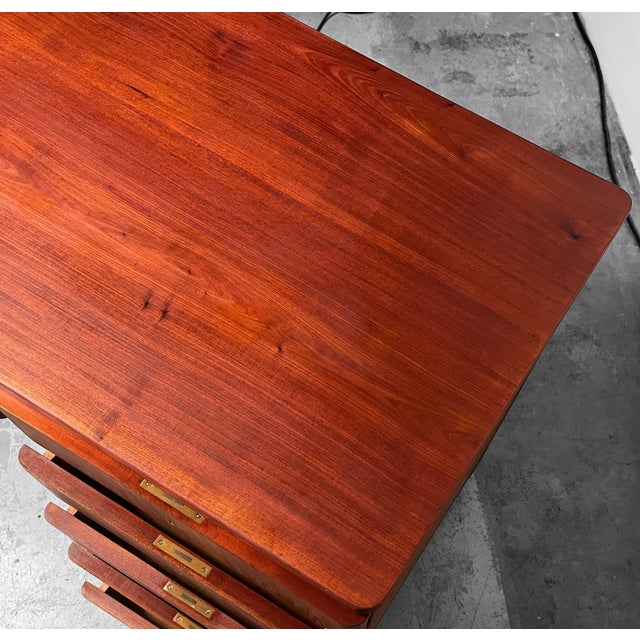 Brown Art Deco Curved Front Desk in Elm, 1930s For Sale - Image 8 of 12