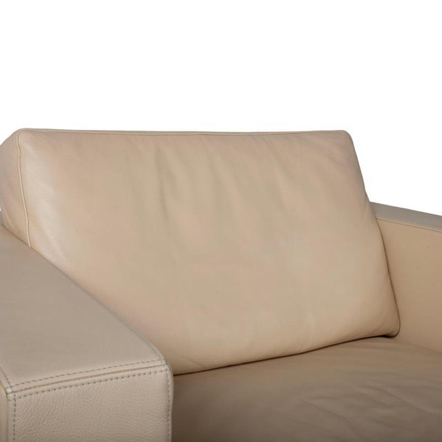 Leather Nelson Armchair in Cream Beige from Walter Knoll For Sale - Image 6 of 14