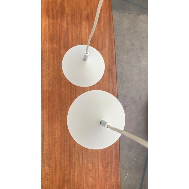 Metal Vintage Danish Pendant Lamps, Set of 2 For Sale - Image 7 of 18