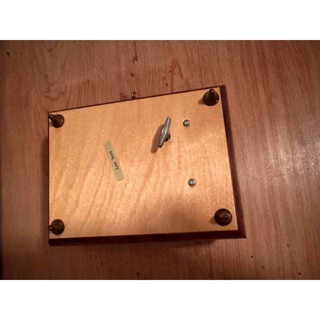 1970s Italian Wooden Music Box With Decorative Inlay Floral Design Plays "Love Story" For Sale - Image 4 of 4