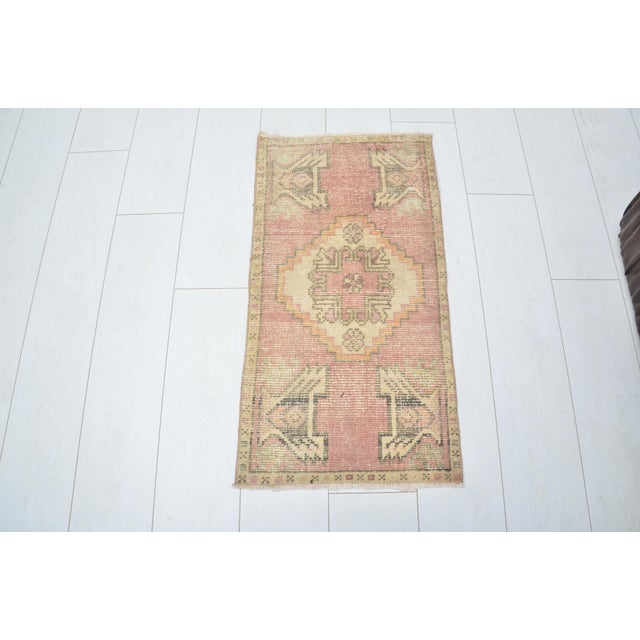 Handmade wool carpet in Turkish Anatolia , Vintage Oushak Rug,Turkish Vintage Anatolian Rug, Handmade wool Rug . One Of...