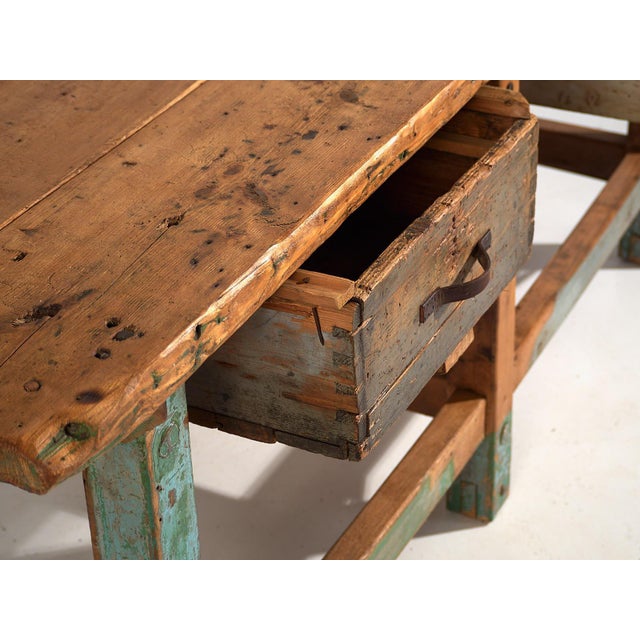 1920s Vintage Worktable, 1920 For Sale - Image 5 of 12
