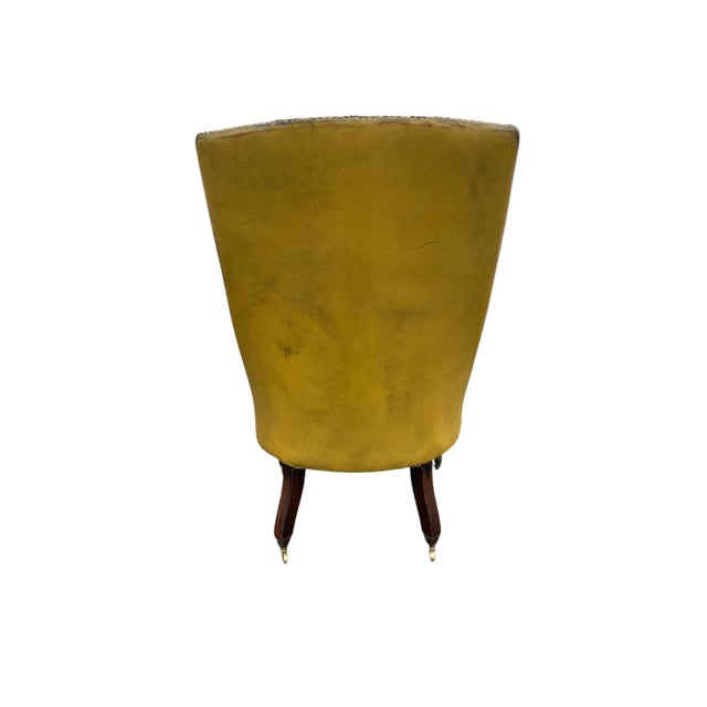 Victorian Leather Button-Back Armchair For Sale - Image 3 of 5