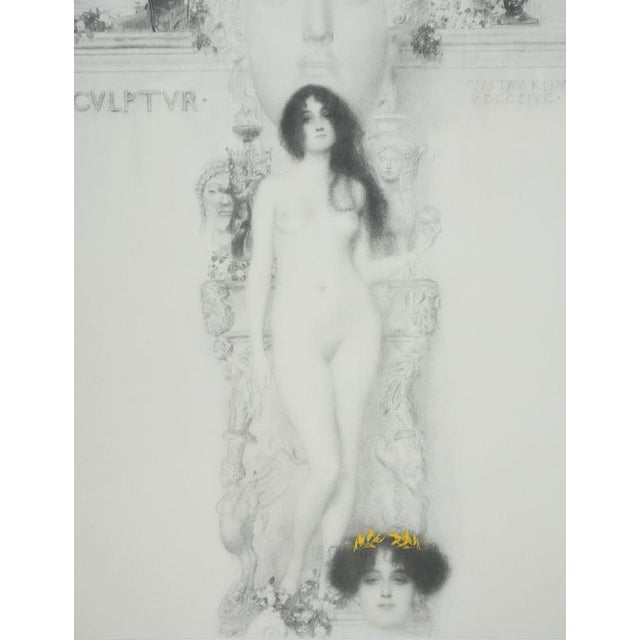 Gustav Klimt, Nude, The Allegory of Sculpture, Lithograph For Sale - Image 5 of 16