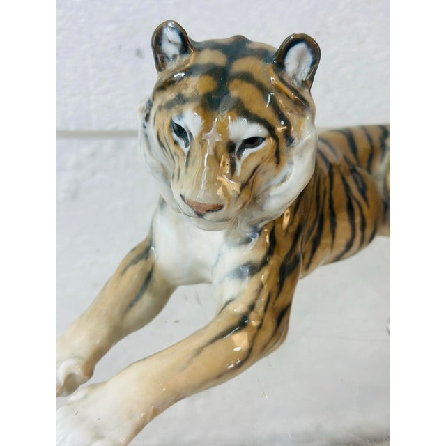 Traditional Royal Copenhagen Porcelain Tiger For Sale - Image 3 of 6