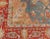 Antique Turkish Oushak Rug on a Blue Background and Orange-Red Color Border For Sale - Image 9 of 12