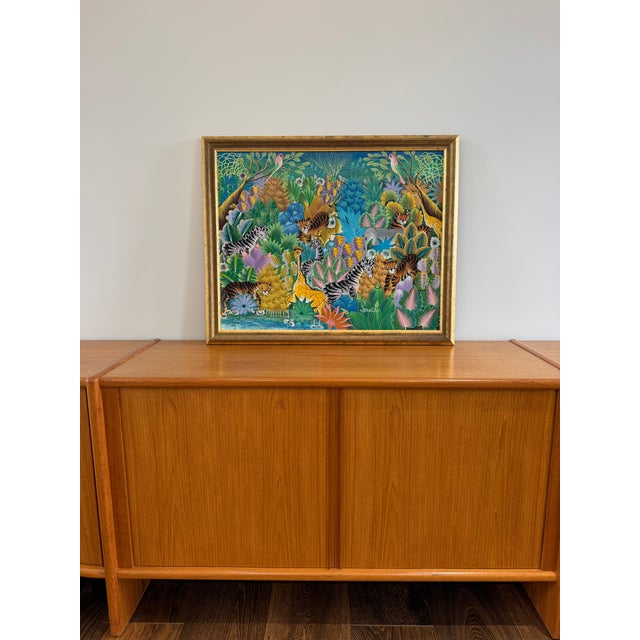 An exceptional original oil on canvas by acclaimed Haitian artist Fritzner Louis (b. 1958), internationally recognized for...
