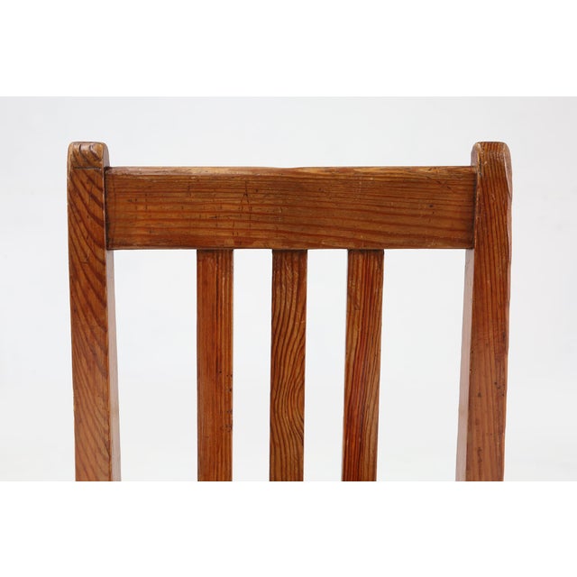 Mid-Century Modern Wooden Geometric Chair in the style of Jean Prouve, France, 1940s For Sale - Image 3 of 15