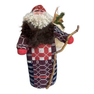Vintage Folk Art Santa For Sale