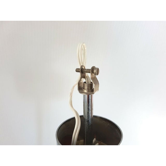 Vintage Space Age Ceiling Light in Glass and Chrome, 1970s For Sale - Image 6 of 8
