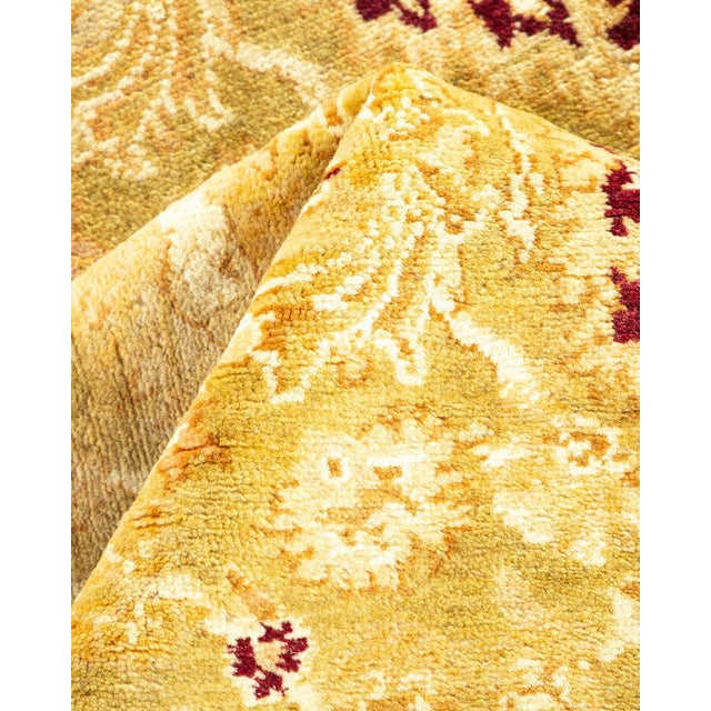 Textile Mogul Collection Hand-Knotted Runner - Green 6' 1" x 13' 0" For Sale - Image 7 of 9
