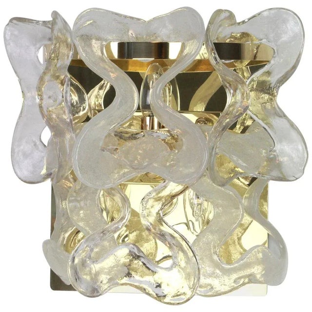 Kalmar Large Murano Glass Wall Sconce by Kalmar Modell Catena, Austria, 1960s For Sale - Image 4 of 6