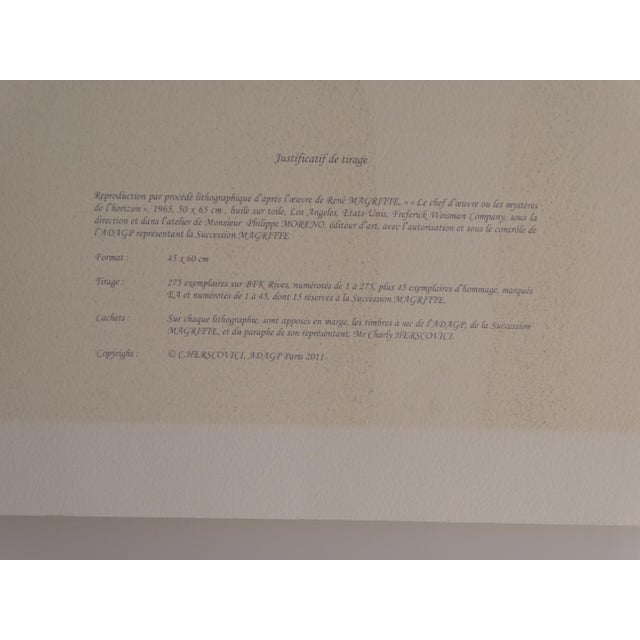 René Magritte, The Masterpiece or the Mysteries of the Horizon, 2010, Lithograph For Sale - Image 5 of 7