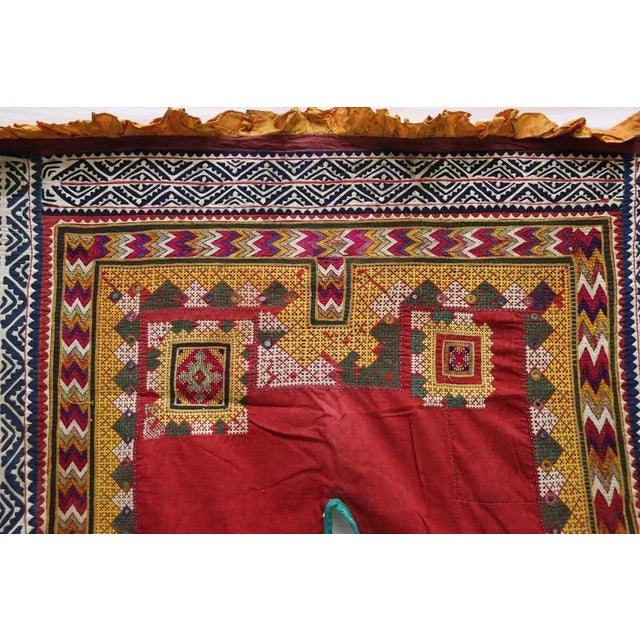 Vintage Hand Embroidered India Wall Hanging, 1920s For Sale - Image 10 of 13