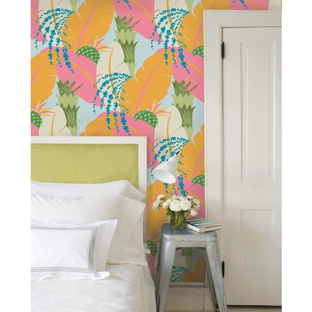 Contemporary Sample - Schumacher X Paul Poiret Ananas Wallpaper in Tropical For Sale - Image 3 of 5