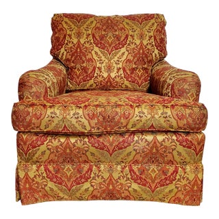 Vintage Hekman Woodmark/ Howard Miller Upholstered Armchair For Sale