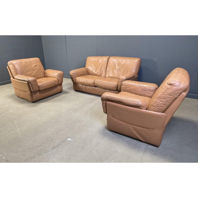 1980s Vintage Sofa Set from Durlet, 1980s, Set of 3 For Sale - Image 5 of 7