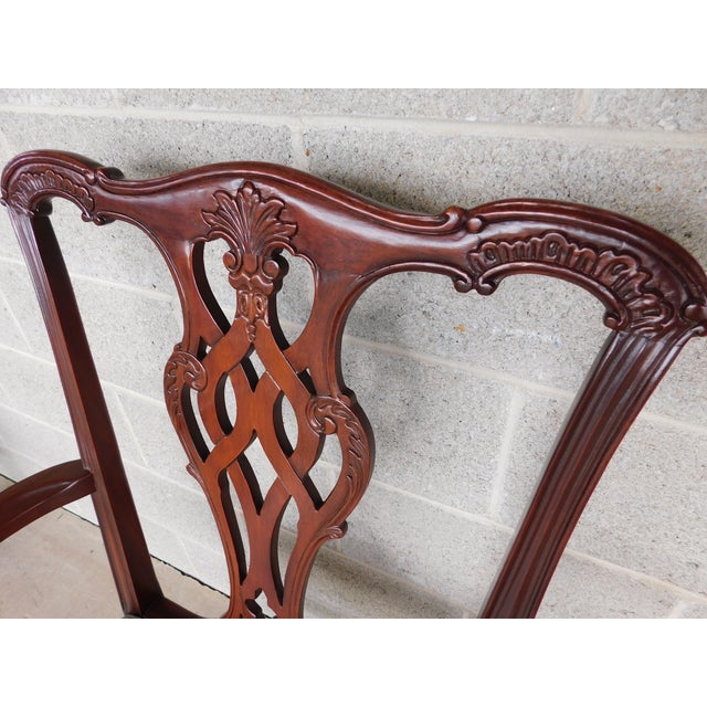 Ethan Allen Chippendale Style Mahogany Dining Chairs Set of 8 Chairish