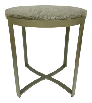 Johnston Casuals Modern Gray Wood Exo Round End Table