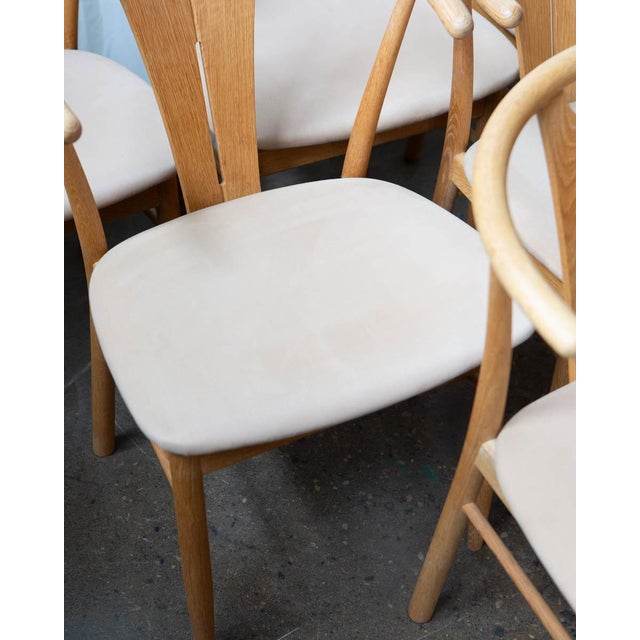 1970s Danish Modern Wegner Style Oak Wishbone Dining Chairs - Set of 6 For Sale - Image 12 of 18