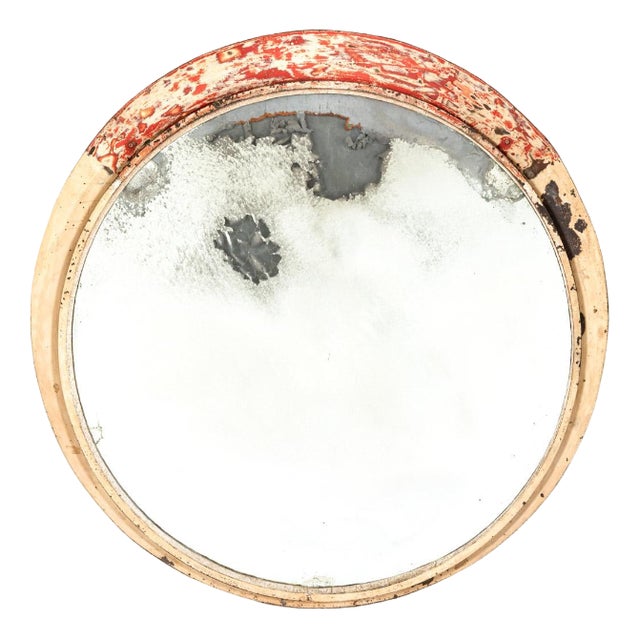 Large Circular Czech Tramway Mirror For Sale