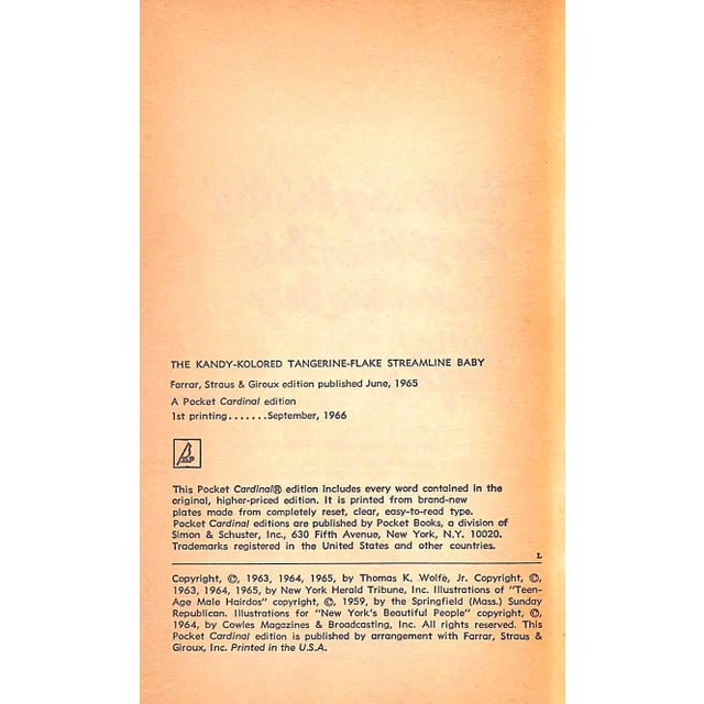 "The Kandy-Kolored Tangerine-Flake Streamline Baby" 1966 Wolfe, Tom For Sale In New York - Image 6 of 7